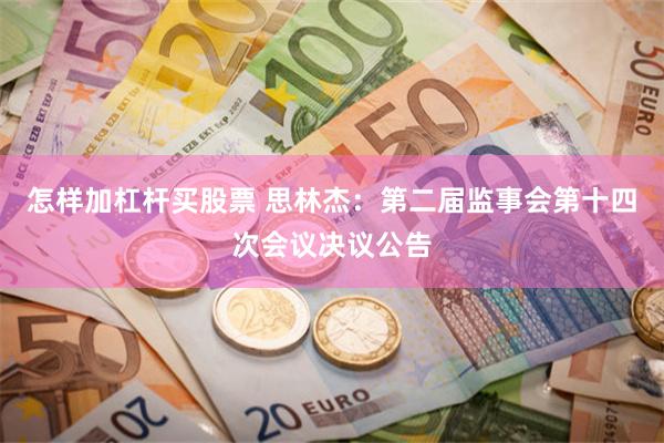 怎样加杠杆买股票 思林杰：第二届监事会第十四次会议决议公告