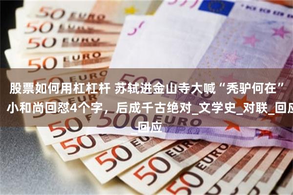 股票如何用杠杠杆 苏轼进金山寺大喊“秃驴何在”，小和尚回怼4个字，后成千古绝对_文学史_对联_回应