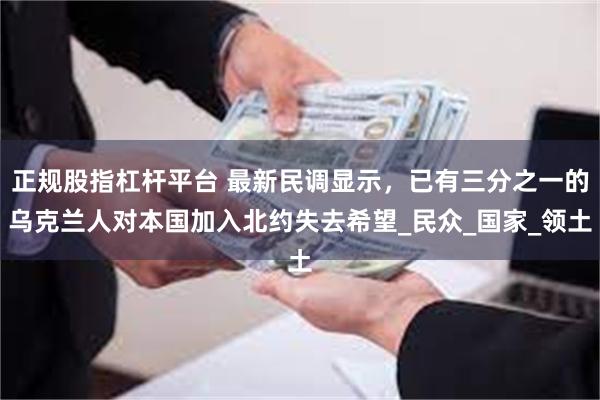 正规股指杠杆平台 最新民调显示，已有三分之一的乌克兰人对本国加入北约失去希望_民众_国家_领土